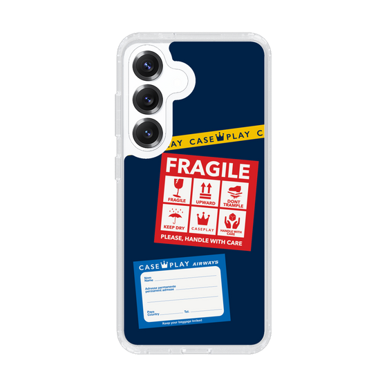 Slim Protection Case［ FRAGILE Stickers - Navy ］