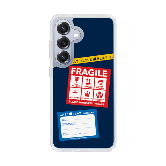 Slim Protection Case［ FRAGILE Stickers - Navy ］