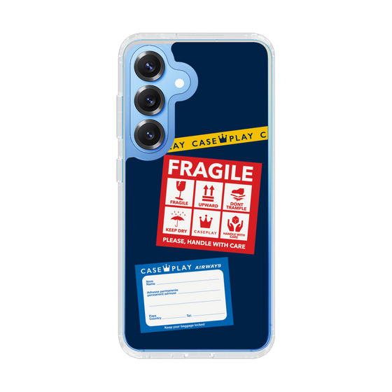 Slim Protection Case［ FRAGILE Stickers - Navy ］