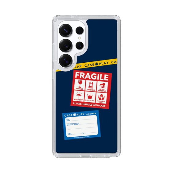 Slim Protection Case［ FRAGILE Stickers - Navy ］