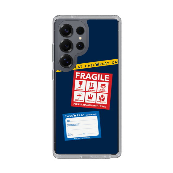 Slim Protection Case［ FRAGILE Stickers - Navy ］