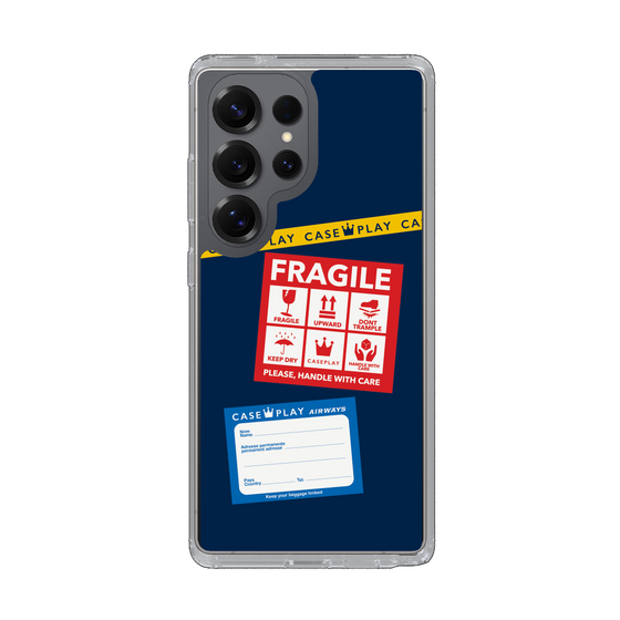 Slim Protection Case［ FRAGILE Stickers - Navy ］