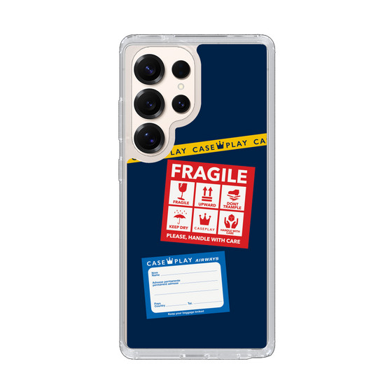 Slim Protection Case［ FRAGILE Stickers - Navy ］