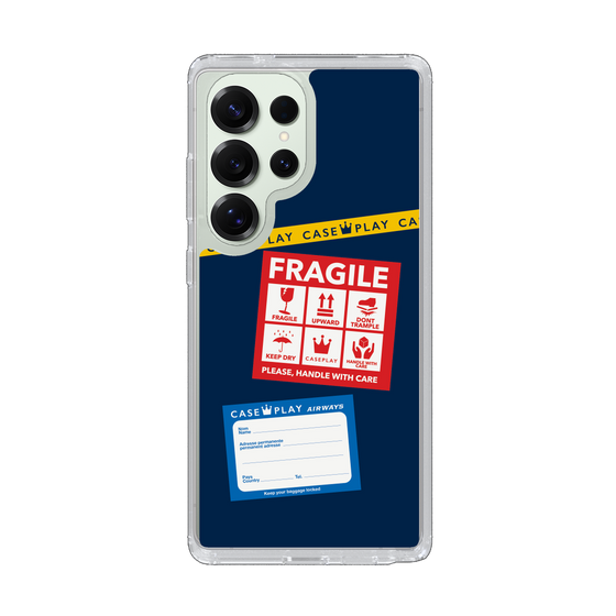 Slim Protection Case［ FRAGILE Stickers - Navy ］