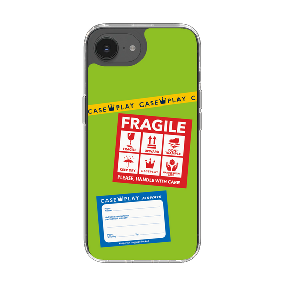 Slim Protection Case［ FRAGILE Stickers - Green ］