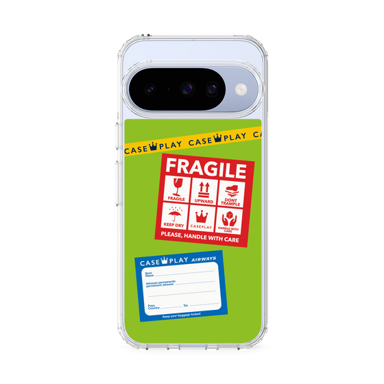 Slim Protection Case［ FRAGILE Stickers - Green ］