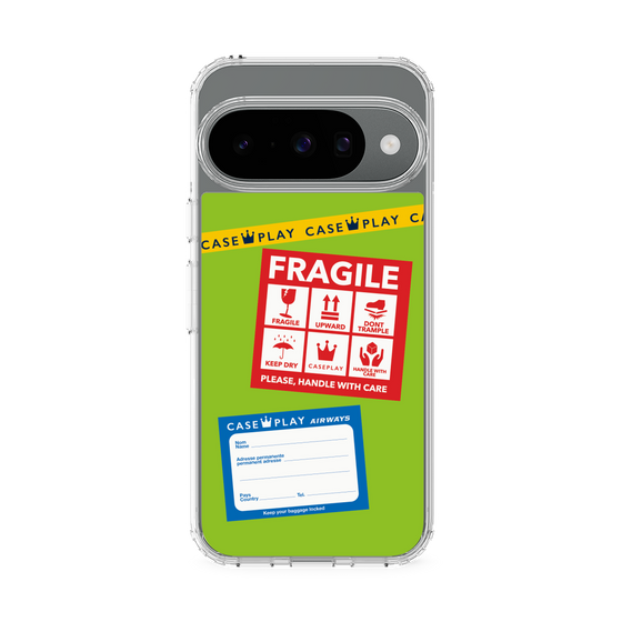 Slim Protection Case［ FRAGILE Stickers - Green ］