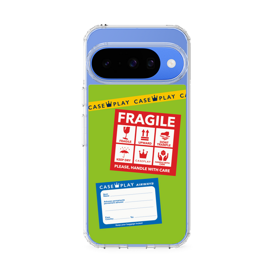 Slim Protection Case［ FRAGILE Stickers - Green ］