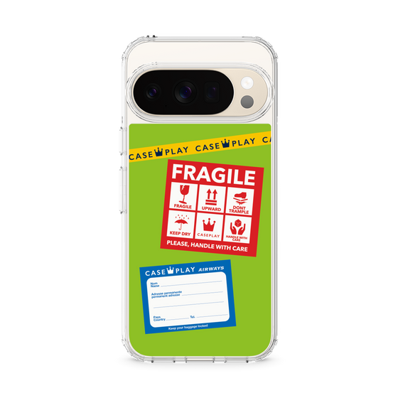 Slim Protection Case［ FRAGILE Stickers - Green ］
