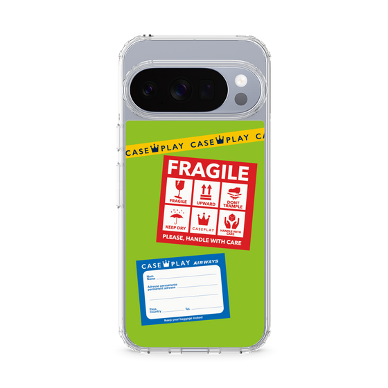 Slim Protection Case［ FRAGILE Stickers - Green ］