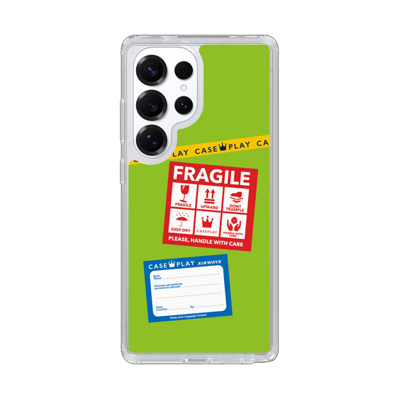 Slim Protection Case［ FRAGILE Stickers - Green ］