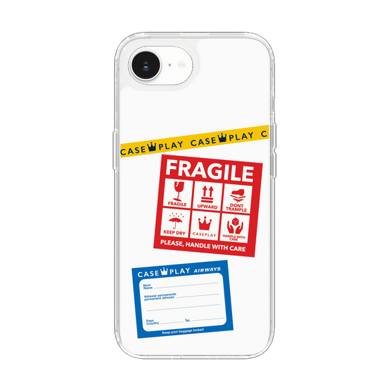 Slim Protection Case［ FRAGILE Stickers - White ］