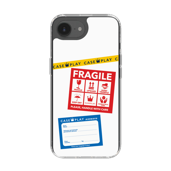 Slim Protection Case［ FRAGILE Stickers - White ］