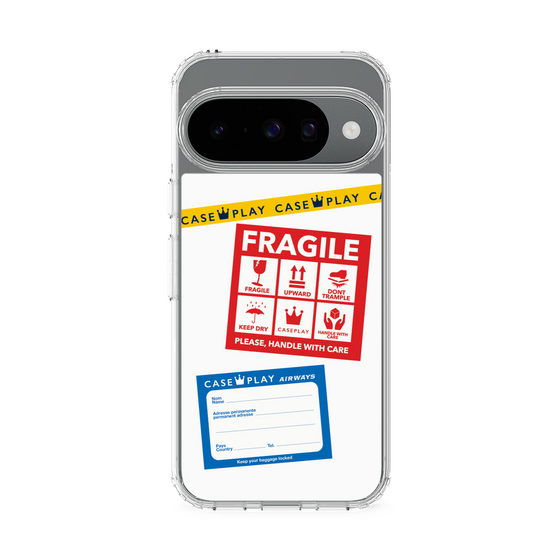 Slim Protection Case［ FRAGILE Stickers - White ］
