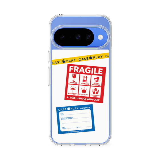 Slim Protection Case［ FRAGILE Stickers - White ］