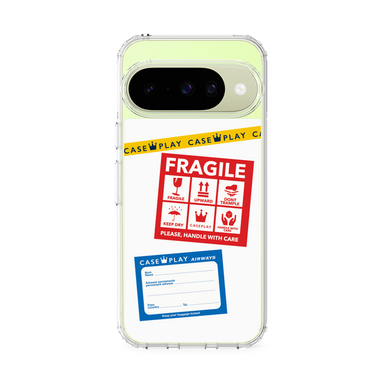 Slim Protection Case［ FRAGILE Stickers - White ］