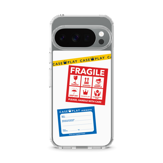 Slim Protection Case［ FRAGILE Stickers - White ］