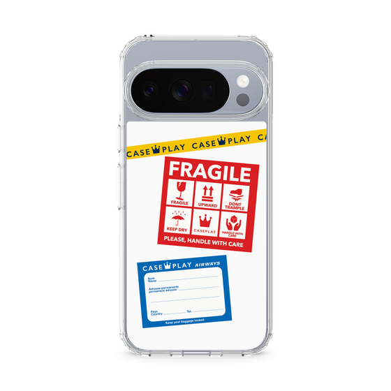 Slim Protection Case［ FRAGILE Stickers - White ］