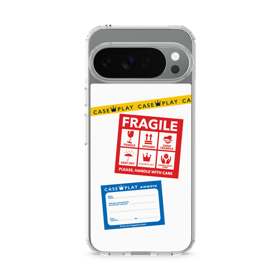 Slim Protection Case［ FRAGILE Stickers - White ］