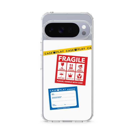 Slim Protection Case［ FRAGILE Stickers - White ］