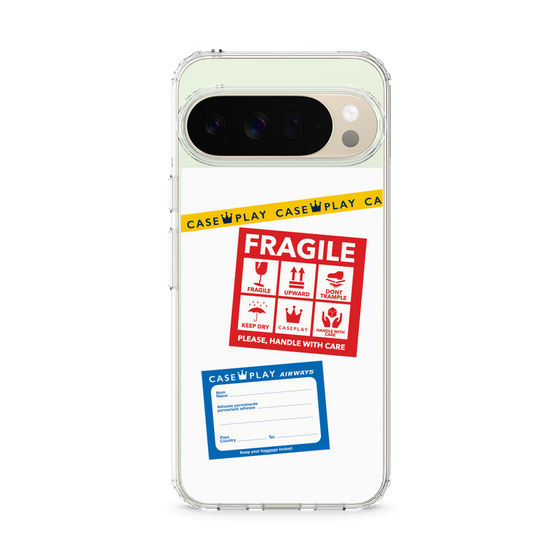 Slim Protection Case［ FRAGILE Stickers - White ］