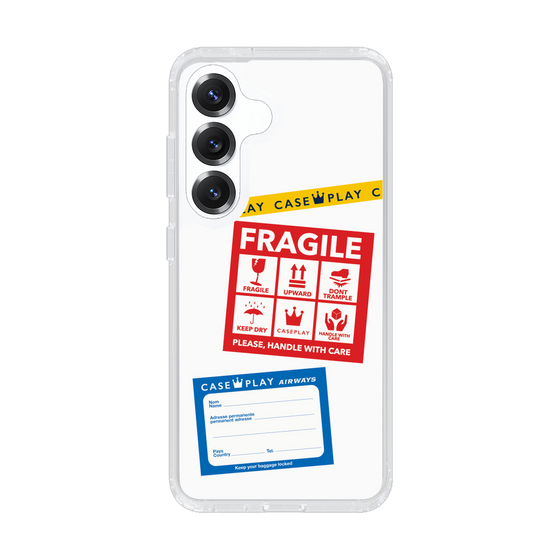 Slim Protection Case［ FRAGILE Stickers - White ］