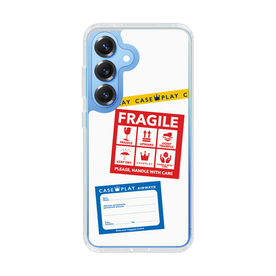Slim Protection Case［ FRAGILE Stickers - White ］
