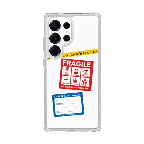 Slim Protection Case［ FRAGILE Stickers - White ］