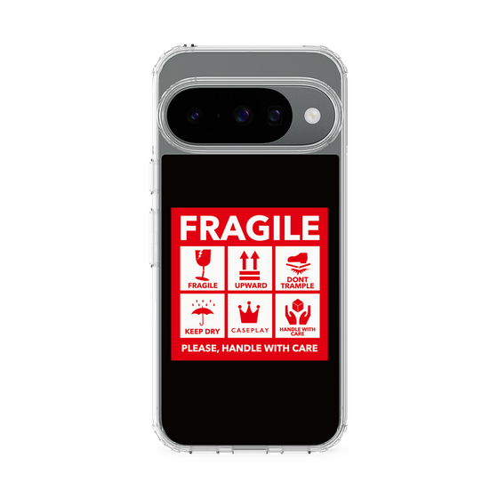 Slim Protection Case［ FRAGILE Sticker - Black ］