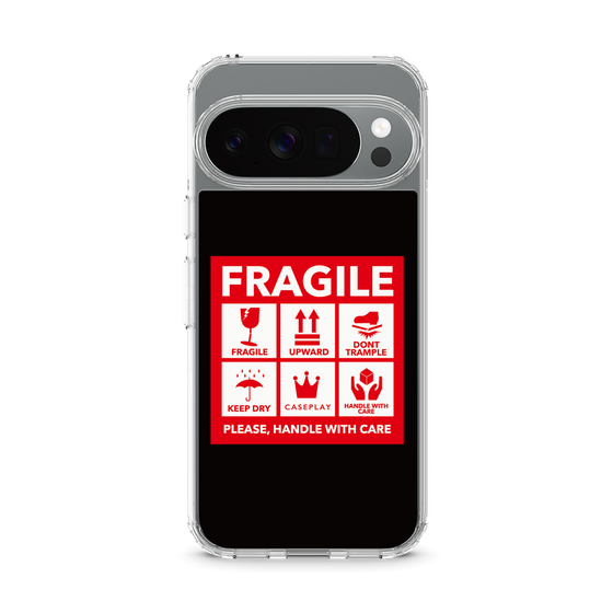 Slim Protection Case［ FRAGILE Sticker - Black ］