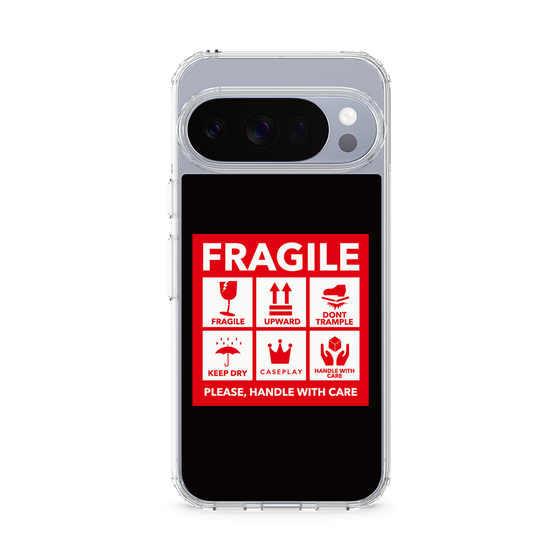 Slim Protection Case［ FRAGILE Sticker - Black ］