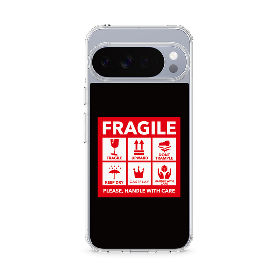Slim Protection Case［ FRAGILE Sticker - Black ］