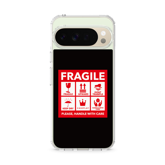 Slim Protection Case［ FRAGILE Sticker - Black ］
