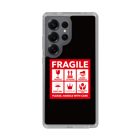 Slim Protection Case［ FRAGILE Sticker - Black ］