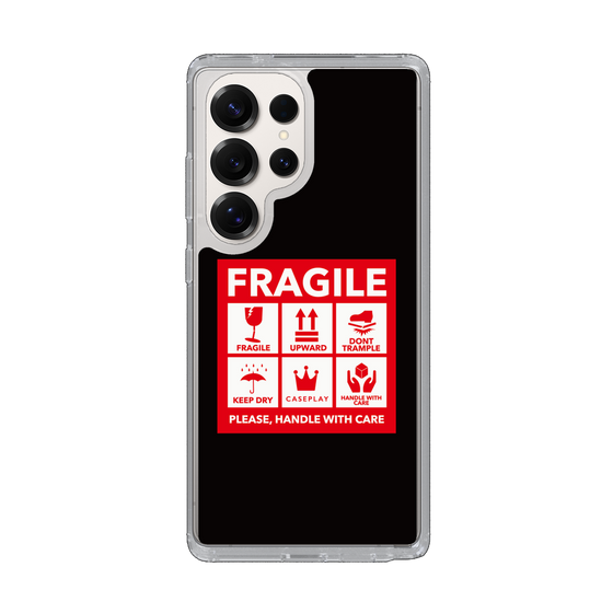 Slim Protection Case［ FRAGILE Sticker - Black ］