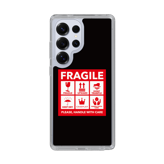 Slim Protection Case［ FRAGILE Sticker - Black ］