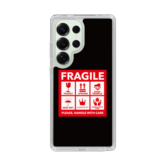 Slim Protection Case［ FRAGILE Sticker - Black ］
