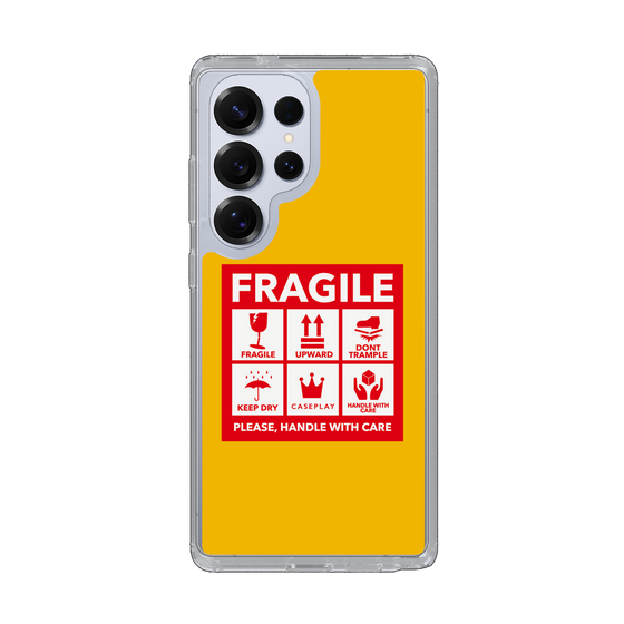 Slim Protection Case［ FRAGILE Sticker - Yellow ］