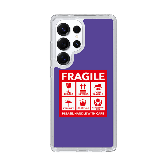 Slim Protection Case［ FRAGILE Sticker - Purple ］