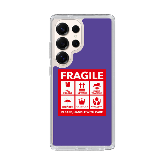 Slim Protection Case［ FRAGILE Sticker - Purple ］