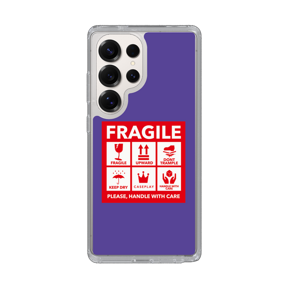 Slim Protection Case［ FRAGILE Sticker - Purple ］