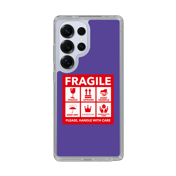 Slim Protection Case［ FRAGILE Sticker - Purple ］
