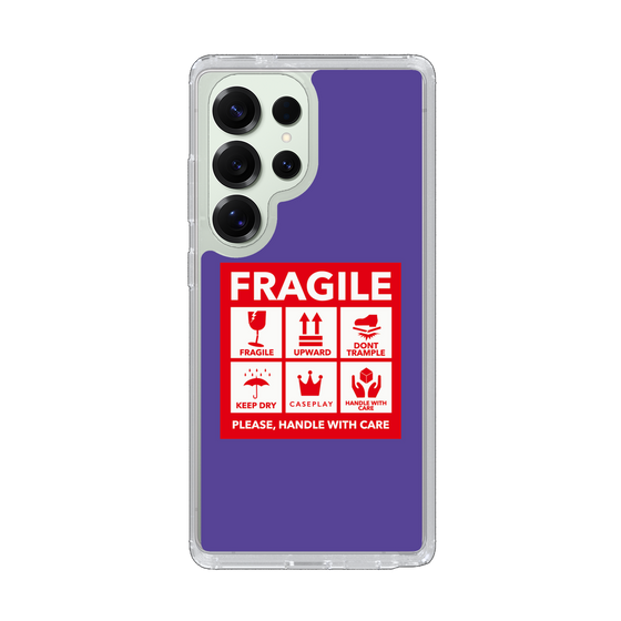 Slim Protection Case［ FRAGILE Sticker - Purple ］