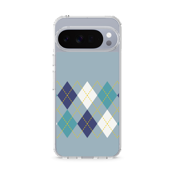Slim Protection Case［ Nordic Argyle - Blue ］