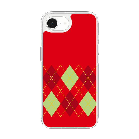 Slim Protection Case［ Nordic Argyle - Red ］