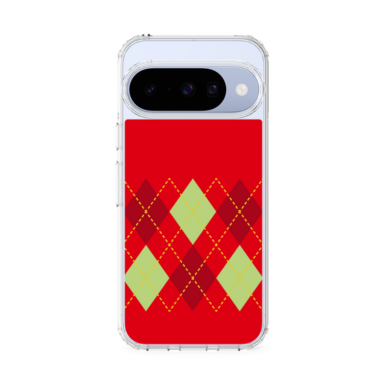 Slim Protection Case［ Nordic Argyle - Red ］