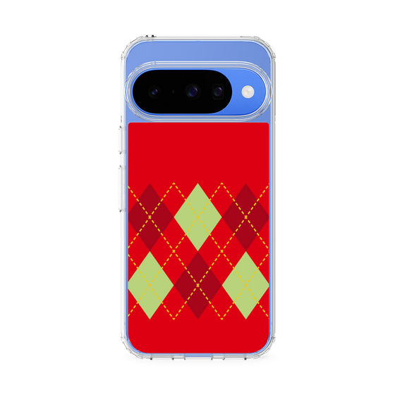 Slim Protection Case［ Nordic Argyle - Red ］