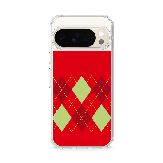 Slim Protection Case［ Nordic Argyle - Red ］