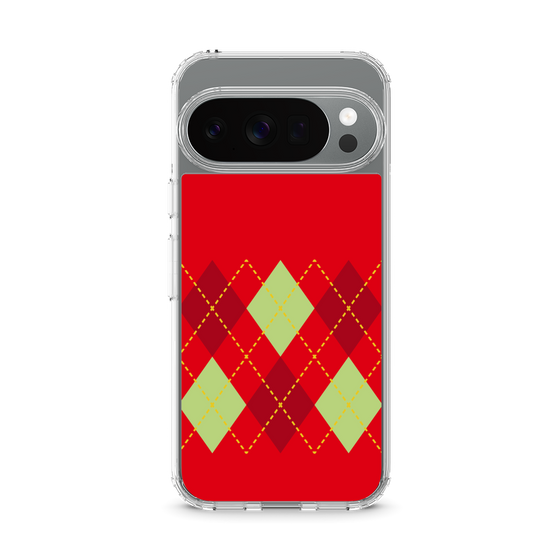 Slim Protection Case［ Nordic Argyle - Red ］