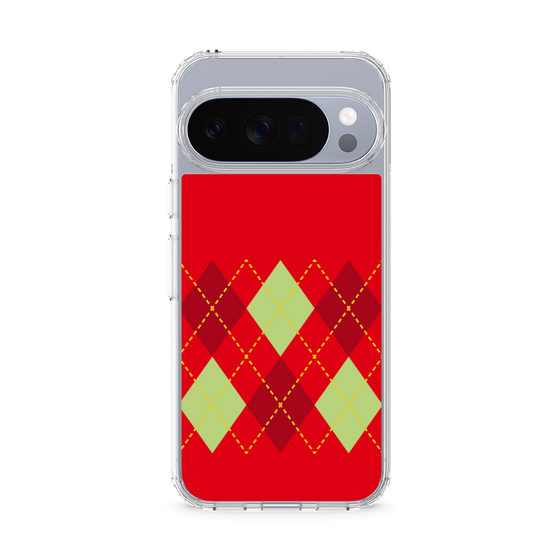 Slim Protection Case［ Nordic Argyle - Red ］